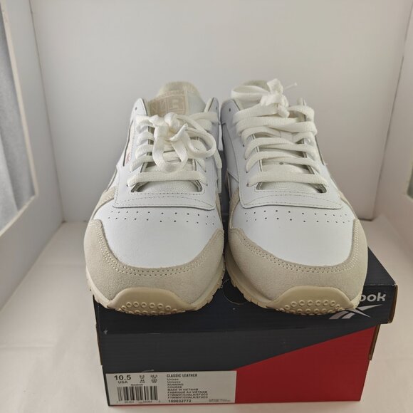 Reebok Classic Leather White/Beige Sneakers Size US 10.5 Mens 100032772 - Picture 5 of 12